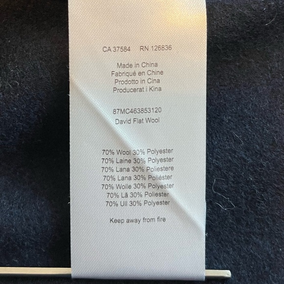 Men’s J.Lindeberg Navy Wool Overshirt - Picture 7 of 7